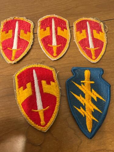Military Unit Shoulder Patches, Set of Five