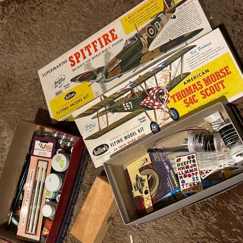 Vintage Guillows Model Plane Kits and Supplies