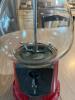 Red Metal Glass Gumball Machine - 2