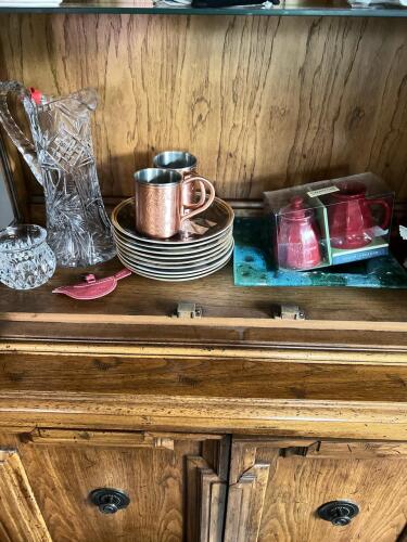 Glassware, Norman Rockwell Plates, Chantal Set, Etc.