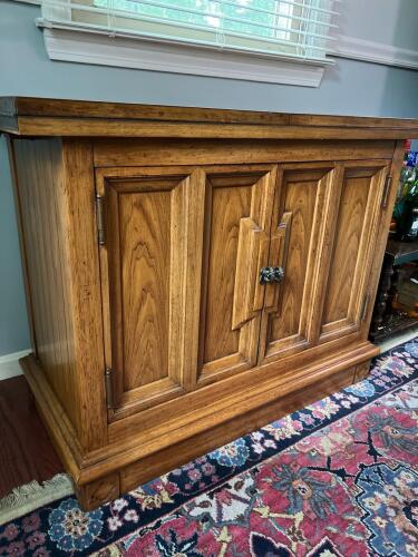 Thomasville Wood Bar Cabinet with Drawer