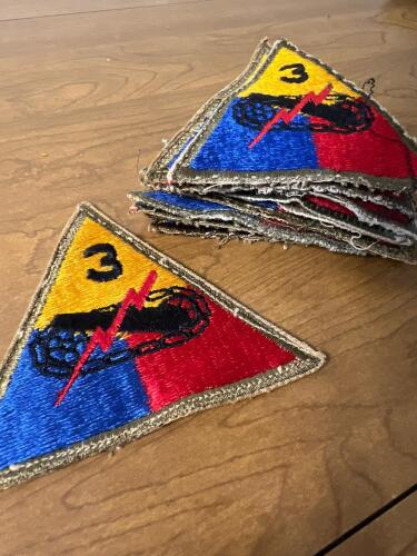 Fifteen 3rd Armored Division Shoulder Patches