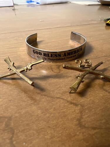 Crossed Rifles Infantry Insignia Pins, Bracelet