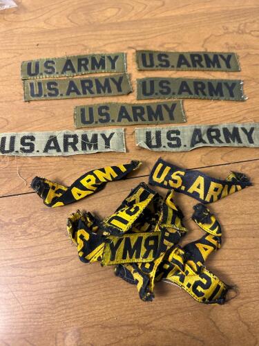 Military U.S. Army Uniform Name Tapes, Mixed