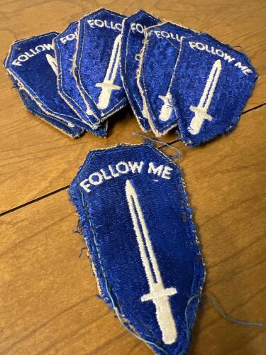 Eight U.S. Army Infantry School Follow Me Patches