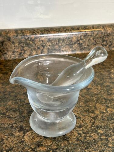 Glass Mortar and Pestle Set