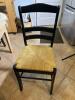 Oval Wood Dining Table with Four Black Ladder Back Chairs - 2