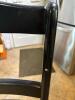 Oval Wood Dining Table with Four Black Ladder Back Chairs - 4
