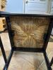 Oval Wood Dining Table with Four Black Ladder Back Chairs - 5