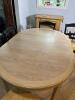Oval Wood Dining Table with Four Black Ladder Back Chairs - 9