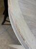 Oval Wood Dining Table with Four Black Ladder Back Chairs - 17