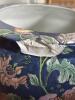 Chinese Blue Floral Fish Bowl Planter with Stand "Chipped" - 2
