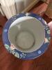 Chinese Blue Floral Fish Bowl Planter with Stand "Chipped" - 3