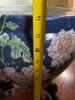 Chinese Blue Floral Fish Bowl Planter with Stand "Chipped" - 9