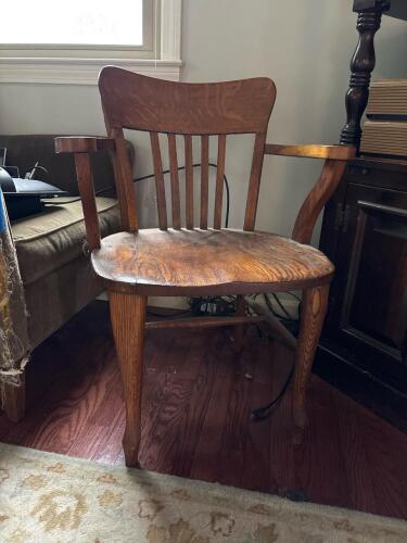 Oak Bankers Arm Chair