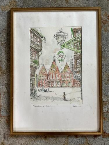 Signed and Framed Print: Frankfurt am Main