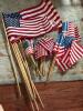 Lot of Small and Medium US Stick Flags
