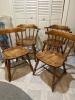 Four Windsor-Style Wooden Armchairs