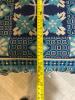 Blue Painted Wooden Chair with Fringe Cushion - 6