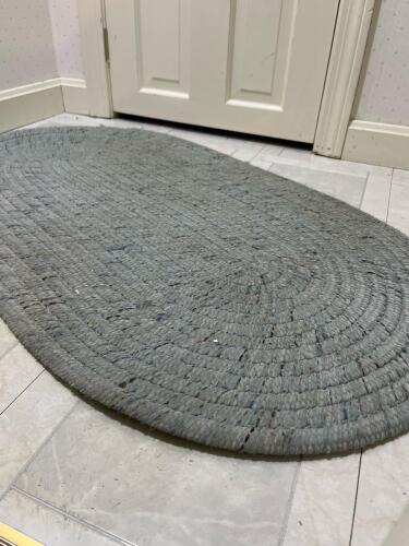 Small Oval 40"L x 23"W Braided Area Rug