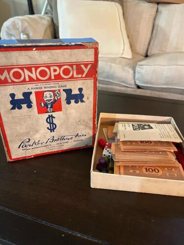Vintage Monopoly Board Game Parker Brothers