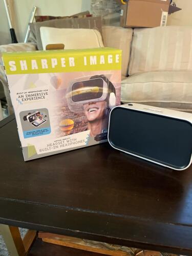 Sharper Image VR Headset with Built-In Headphones