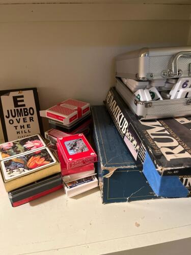 Assorted Board Games and Playing Cards Lot