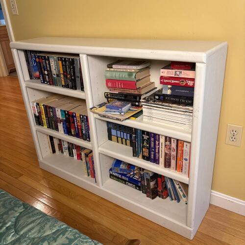 White Painted Wooden Bookcase (1 of 2)
