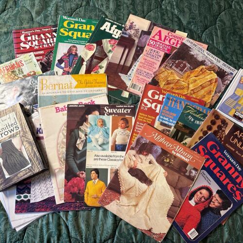 Vintage Afghan and Granny Square Pattern Magazines