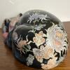 Floral Ceramic Sleeping Cat Figurine - 5