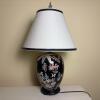 Floral Black Ceramic Table Lamp