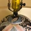 Floral Black Ceramic Table Lamp - 4
