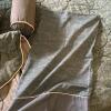 Green Damask Bedspread with Floral and Accent Pillows - 9