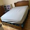 Wooden Queen Bed Frame with Curved Headboard - 2