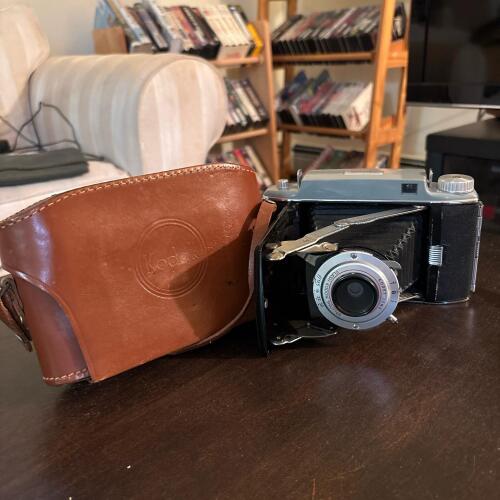 Vintage Kodak Tourist II Folding Camera with Case