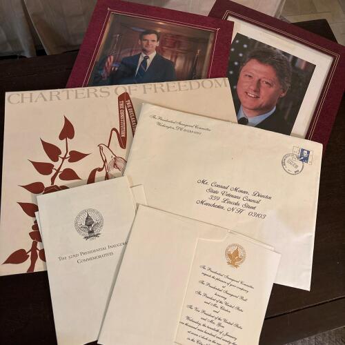 President Clinton Inaugural Invitations, Charters of Freedom