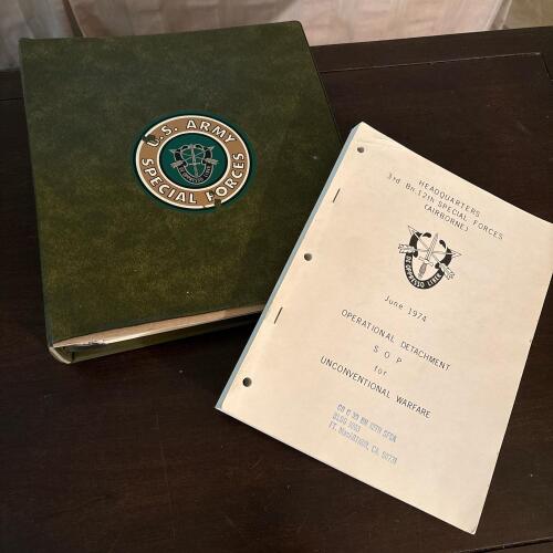 Two U.S. Army Special Forces SOP Manuals