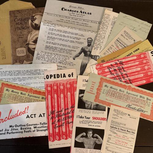 Vintage 1950s Charles Atlas Bodybuilding & Fitness Ephemera Lot