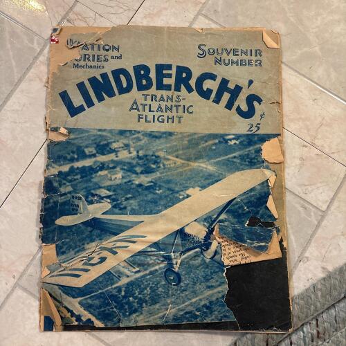 Lindbergh's Trans-Atlantic Flight Souvenir, 1927