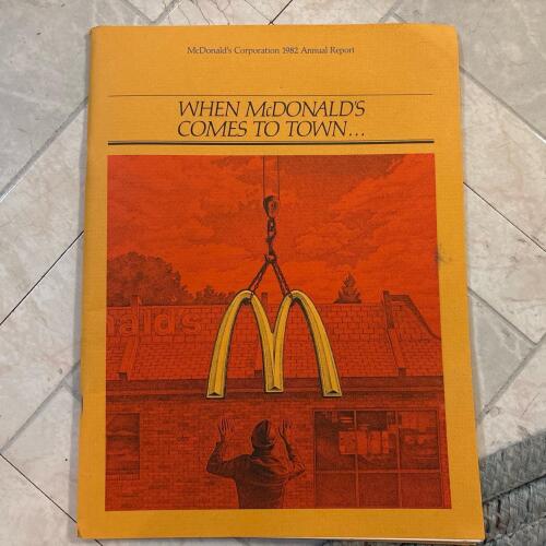 McDonald's 1982 Annual Report Booklet