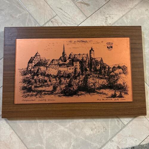 Burgentstadt Schlitz Hessen Copper Wall Plaque, 12.5"x8"