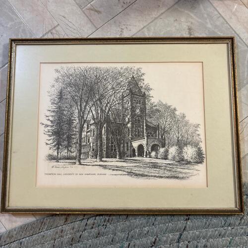 Thompson Hall UNH 1974 Wall Art, 17"x13"