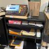Black Metal Office Cart & Office Supplies