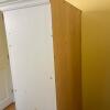 White Painted Wood Armoire with Drawers - 4