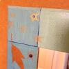 Hand Painted Rectangular Wall Mirror - 6