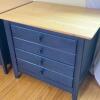Pair Of Nadeau Blue Nightstands - 3