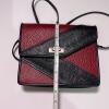 Red and Black Leather Shoulder Bag - 6