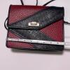 Red and Black Leather Shoulder Bag - 7
