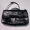 Etienne Aigner Black Embossed Leather Handbag