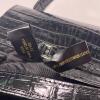 Etienne Aigner Black Embossed Leather Handbag - 5